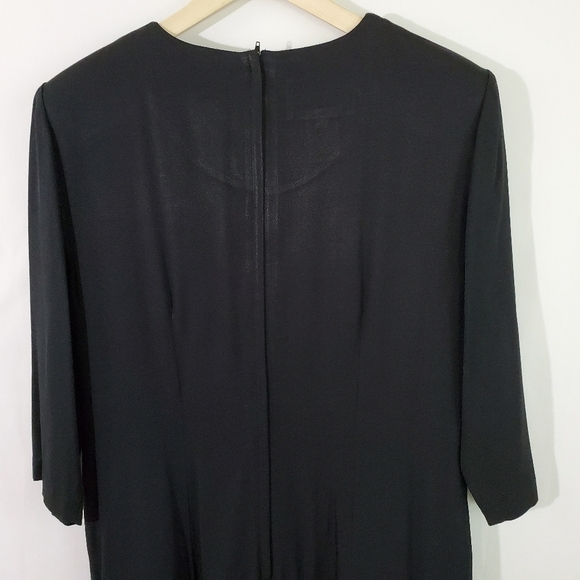 VTG Anthony Mark Hawkins Black Shift Midi Dress - Picture 7 of 12
